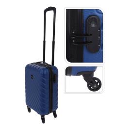 MALA DE CABINE COM RODAS AZUL 28L -