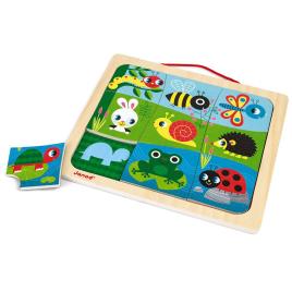 Janod Happy Garden Magnetic Puzzle 9 Multicolor