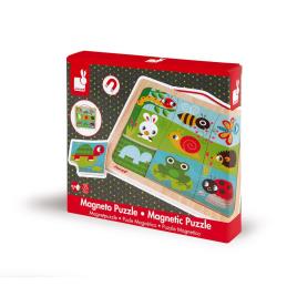 Janod Happy Garden Magnetic Puzzle 9 Multicolor