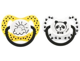 Conjunto 2 Chupetas DODIE 0 - 6 meses Lateral com Anel