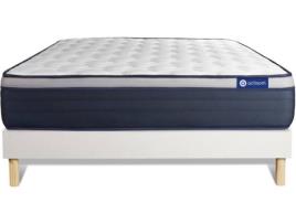 Conjunto de Estrado Branco + Colchão  Actilatex Max (140x220 cm - Látex)