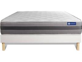 Conjunto de Estrado Branco + Colchão  Actilatex Relax (120x210 cm - Látex)