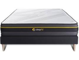 Conjunto de Estrado Preto + Colchão  Active (130x200 cm - Espuma Viscoelástica)