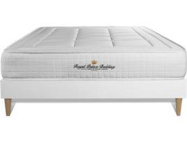 Conjunto de Estrado Branco + Colchão  Balmoral (150x190 cm - Espuma Viscoelástica)