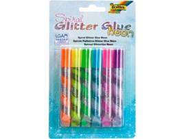 Cola  Spiral Neon Glitter (6 Unidades - 9,5 ml)