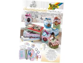 Conjunto de Presente FOLIA 966 com Papel de Embrulho, Laço, Saco e Etiqueta