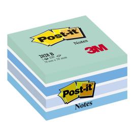 Post-it Cubo Notas Aderentes 76 x 76 mm, Cores Sortidas em Azul, 450 folhas