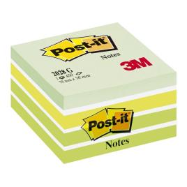 Cubo Notas Aderentes 76 x 76 mm, Verde Pastel, 450 folhas