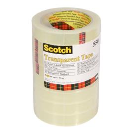 Scotch Fita transparente 550, 19 mm x 66 m, embalagem de 8