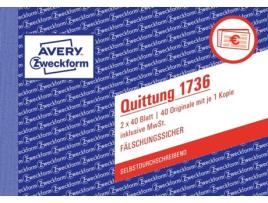 Caderno de Contabilidade AVERY 1736 (A6 - 40 Páginas)