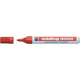 3000, Marcador Permanente, Ponta Redonda 1,5 mm - 3 mm, Tecnologia de tinta líquida, Vermelho