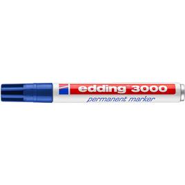 edding Marcador permanente 3000 com ponta arredondada de 1,5 a 3 mm, azul
