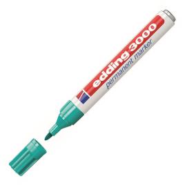 edding Marcador permanente 3000 com ponta arredondada de 1,5 a 3 mm - Verde