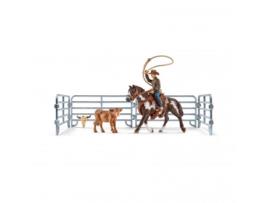 Conjunto de Figuras SCHLEICH Cowboy com Laço