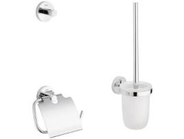 Acessórios de WC  Cabide + Suporte Papel Higiénico + Piaçaba