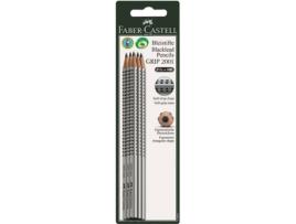 Lápis de Carvão FABER-CASTELL GRIP 2001 (Cinzento - 5 Unidades)
