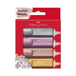 FABER-CASTELL Marcador Textliner 46, Ponta de 2-5 mm, Cores Metálicas