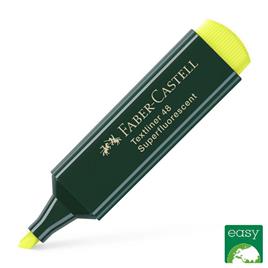 FABER-CASTELL TEXTLINER, Marcador, Ponta Biselada 1 mm - 5 mm, Tecnologia de tinta líquida, Amarelo Florescente