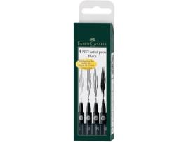 Pack de 4 Canetas Fineliner FABER-CASTELL Pitt Preto