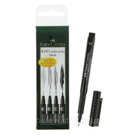 Faber Castell - Cx. 4 Pitt Artist Pens Preto