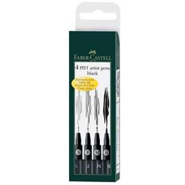 Canetas Pitt Artist preto - Conjunto de 4