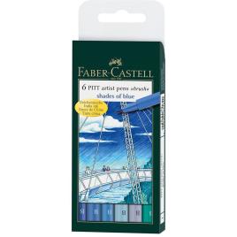 FABER-CASTELL Marcador Artist Pitt, Tinta da China Azul