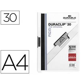 Classificador A4 clip Lateral 30 Folhas Durable Branco