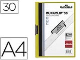 Pasta Dossier Durable, C/Clip Lateral, A4, 30 Folhas Verde