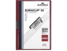 Capa DURABLE Duraclip 30 Bordeaux (31 x 22 cm)