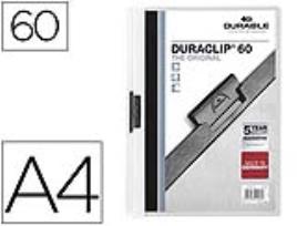 Pasta Dossier Durable, C/Clip Lateral, A4, 60 Folhas Branco