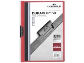 Capa DURABLE Duraclip 60 Vermelho (A4 - 31 x 22 cm)