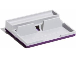 Organizador Secretaria  Varicor Smart Office Plastico Cinza/Roxo 50X190X240 mm