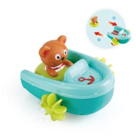 Hape Tubing Pull-back Boat Bath Toy Colorido 10.5