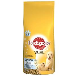 Pedigree Medium Breeds Chicken Rice Junior 15 Kg Dog Food Dourado