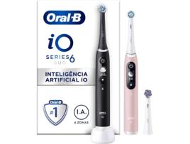 Escova de Dentes Elétrica ORAL-B iO 6 Duo Preto+Rosa