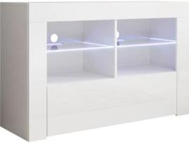 Móvel de TV MÓVEIS BONITOS Lilian (100 x 35 x 65 cm - Melamina - Branco)