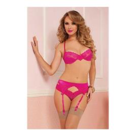 Conjunto de Lingerie Peñascal Coral (3 Pcs) S