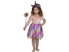 Fato de Menina DISFRAZZES Unicórnio Roxo (Tam: 3 a 6 anos)