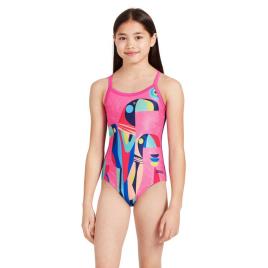 Zoggs Strikeback Fl Swimsuit Ecolast  30 Menina