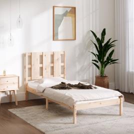 vidaXL Estrutura de cama pequena solteiro 75x190 cm madeira maciça