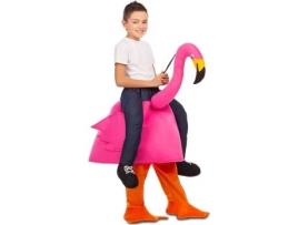 Fato Unisexo DISFRAZZES Às Costas Do Flamingo Para Criança (Tam: 8 a 11 anos)