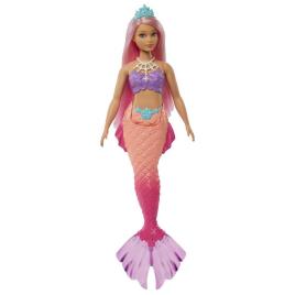 Barbie Pink Hair Siren With Blue Crown Doll