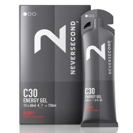 Neversecond C30 60ml Berry 12 Units Energy Gels Box