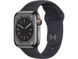 APPLE Watch Series 8 GPS+Cellular 41 mm Grafite com Bracelete Desportiva Meia-noite