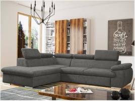 Sofá VENTE-UNIQUE.PT (Cinzento - Tecido - 96x271x221 cm)