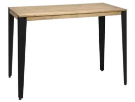Mesa de Refeição BOX FURNITURE Lunds (Preto - Madeira e Aço - 120 x 40 x 110 cm)