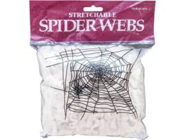 Decoração de Halloween EUROPALMS spider web 100g (Branco)