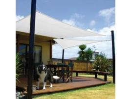 Toldo vela sombra jardin cuadrada 3,6x3,6 metros blanca