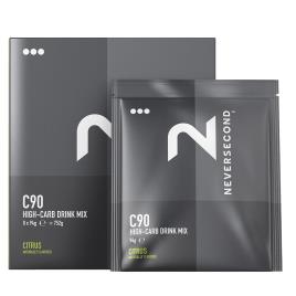 Neversecond C90 High-carb 94g Mix Citrus 8 Units Energy Gels Box