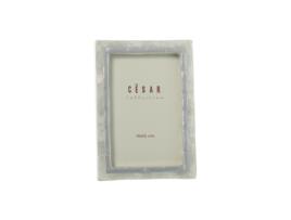 Moldura DRW Para foto 10x15 cm (Madrepérola - Branco e Prateado)